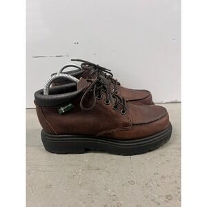 Eastland Chukka Boots Men's US 9 Dark Brown Leather Moc Toe Lug Sole Ankle